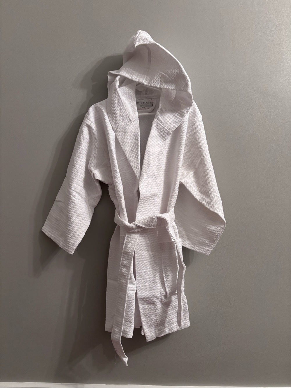 3 for 1!!!! Kids White Hooded Waffle Robe with Belt